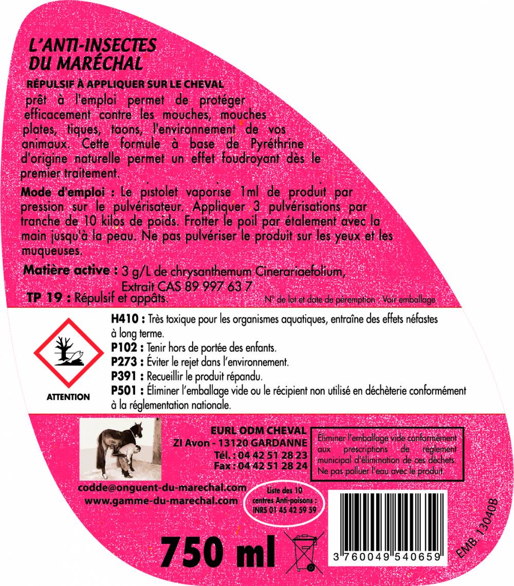 Anti-mouches du Maréchal - PRODUITS ANTI-INSECTES - PADD