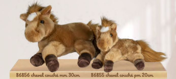 Cheval couché en Peluche 30 cm Cheval couché en Peluche 30 cm