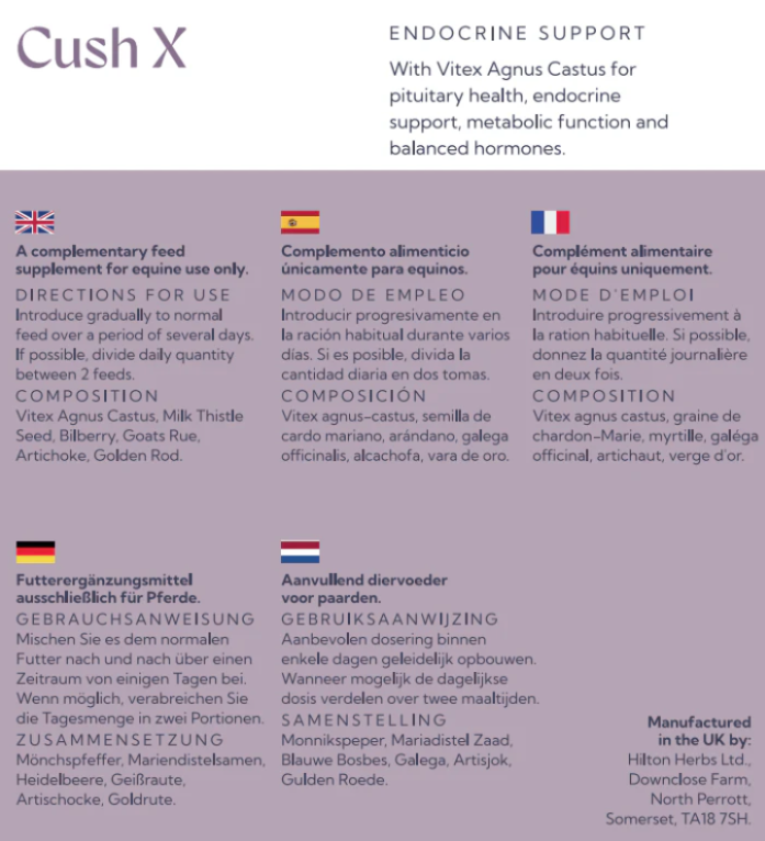 CUSH X Mélange de plantes HILTON HERBS Cushing CUSH X Mélange de plantes HILTON HERBS Cushing