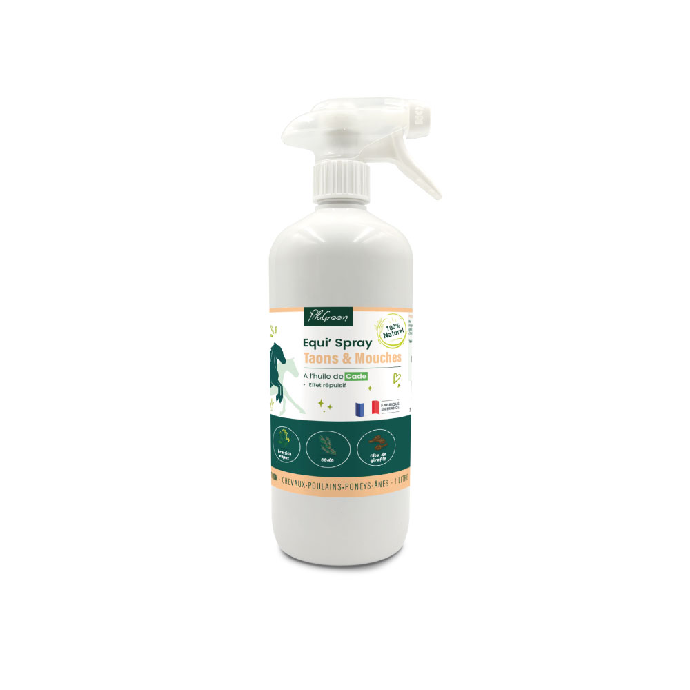 EQUI TAONS MOUCHES A L'HUILE DE CADE Répulsif anti-insectes pour Chevaux EQUI TAONS MOUCHES A L'HUILE DE CADE Répulsif anti-insectes pour Chevaux