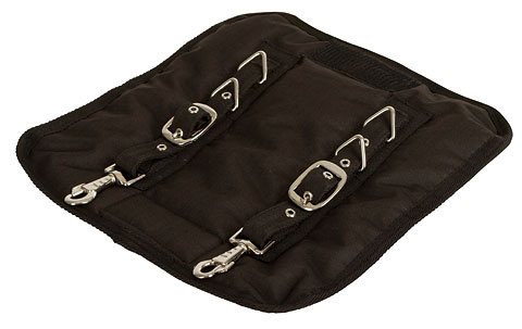 Extension de poitrail à mousquetons pour couvertures Noir Extension de poitrail à mousquetons pour couvertures Noir