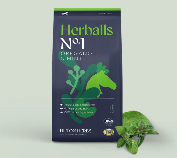 HERBALLS N°1 Origan et Menthe Friandises pour chevaux HERBALLS N°1 Origan et Menthe Friandises pour chevaux