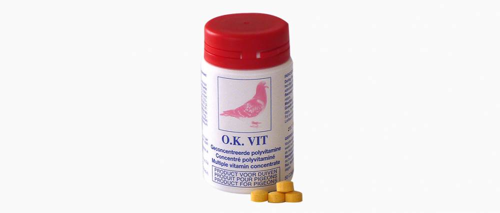 O.K. VIT Vitamines pour pigeons 50 comprims